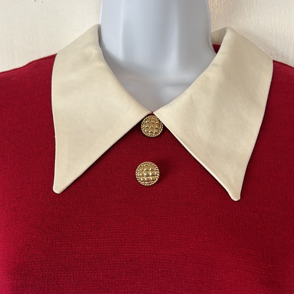 Beechers Brook - 1990s Vintage Red Wednesday Dress - Picture 6 of 6